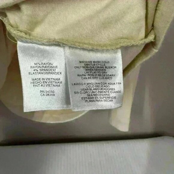 NWT Jones New York Ivory Long Sleeve Tee XL Stretch Classic Minimalist Basic - Picture 4 of 8